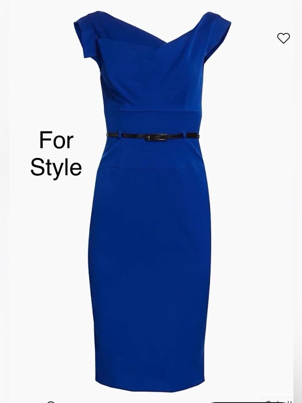 Bebe Royal Blue Cowl Neck Sheath Dress Belted  NWOT